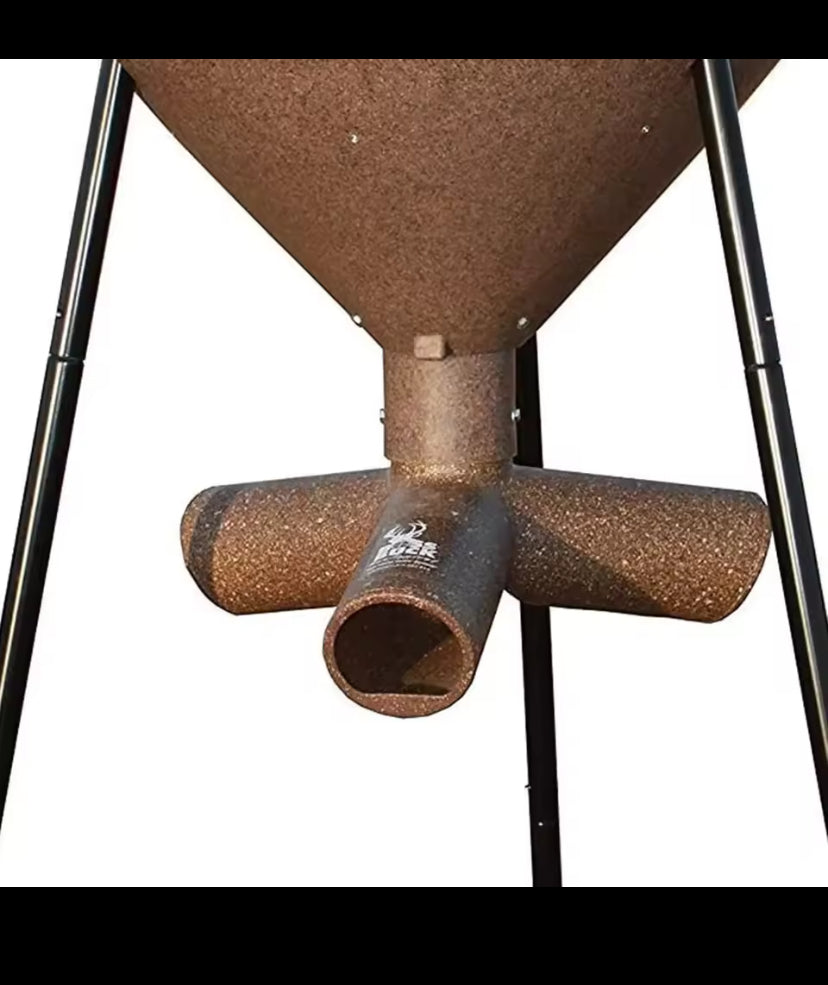 200 LB Deer Feeder/Hunting Durable Lightweight Plastic UV Protected Windproof Waterproof Gravity Feed System
