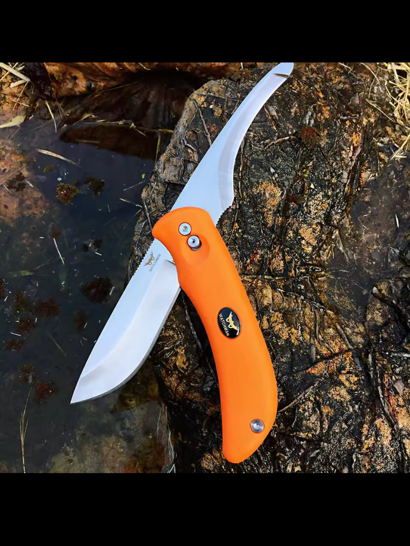 Watchman WF228 Double Blade Hunting Knife Two Blades in One,Butcher Knife, Rotating Skinning and Gutting Fixed