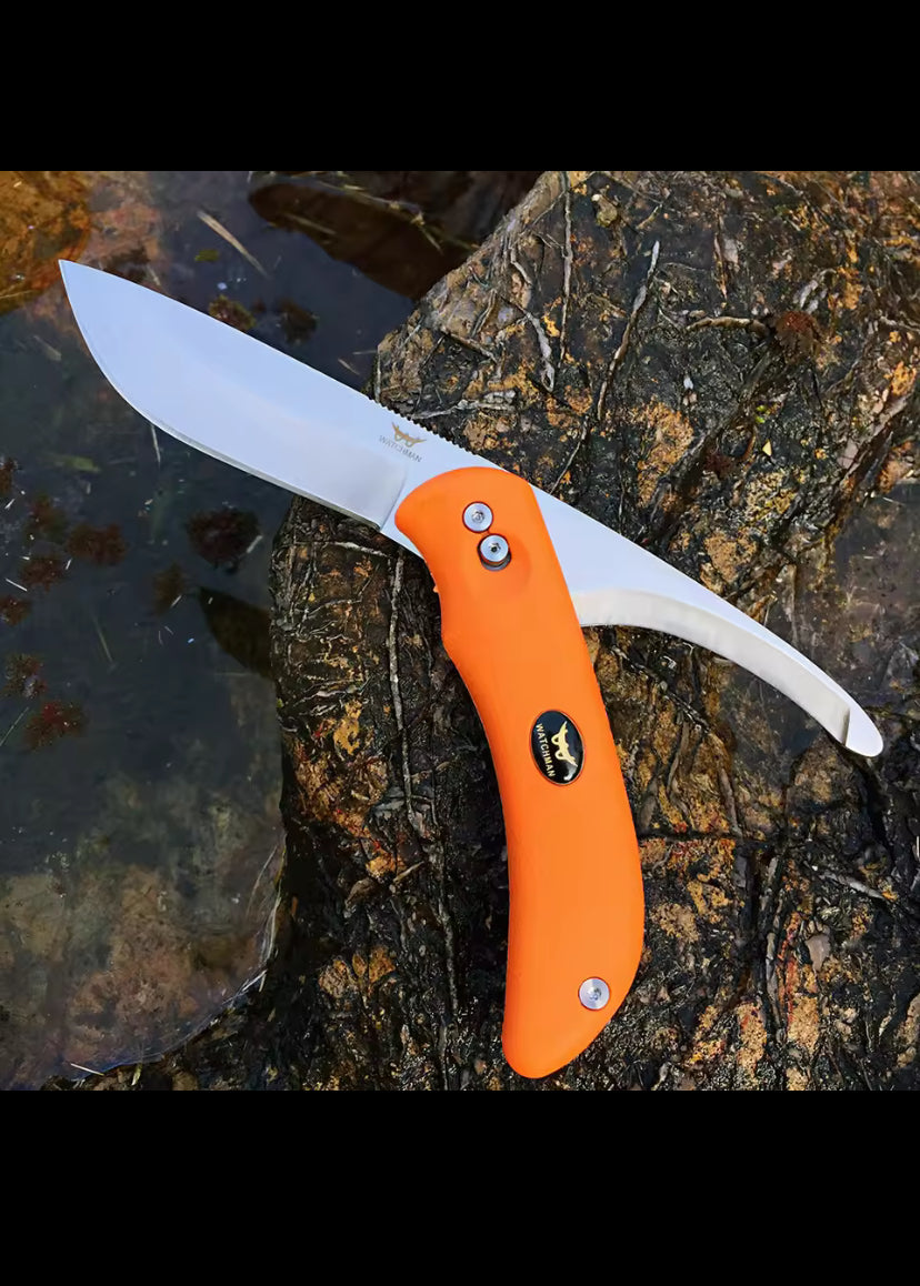 Watchman WF228 Double Blade Hunting Knife Two Blades in One,Butcher Knife, Rotating Skinning and Gutting Fixed