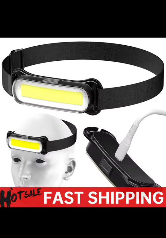 USB Rechargeable LED Headlamp 3 Modes Flashlight Waterproof Head Light Adjustable Headband for Camping Fishing Running Biking