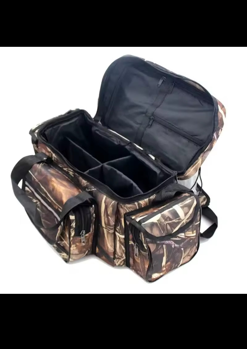 50*30*25cm Waterproof Fishing Bag Nylon Large Capacity Multi-Purpose Fishing Tackle Bag Two-Layer Outdoor Shoulder Bags