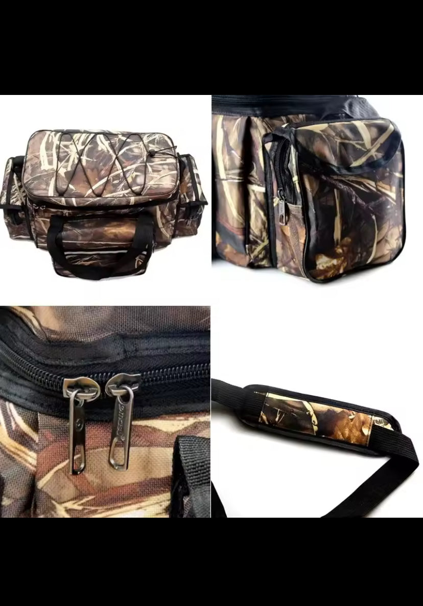 50*30*25cm Waterproof Fishing Bag Nylon Large Capacity Multi-Purpose Fishing Tackle Bag Two-Layer Outdoor Shoulder Bags