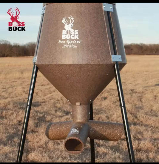 200 LB Deer Feeder/Hunting Durable Lightweight Plastic UV Protected Windproof Waterproof Gravity Feed System