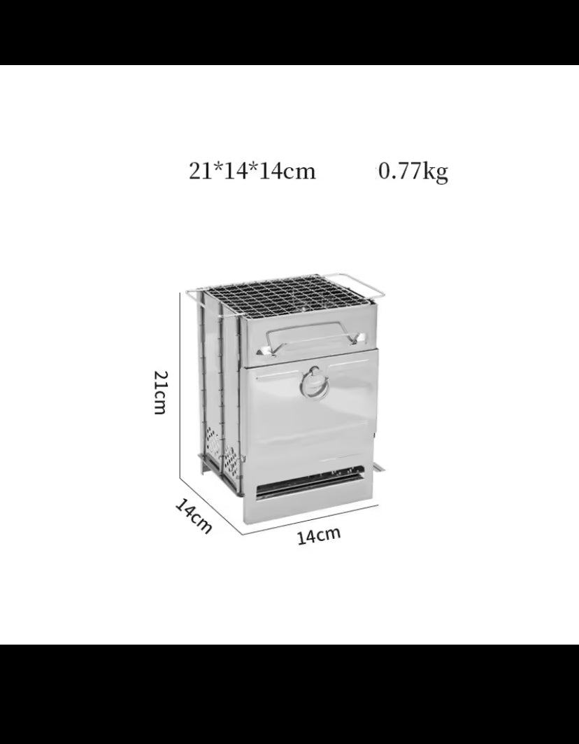 Camping Wood Burning Stove Portable Folding Camp Stove Collapsible Stove Campfire Stove for Outdoor Cooking Picnic Hiking BBQ