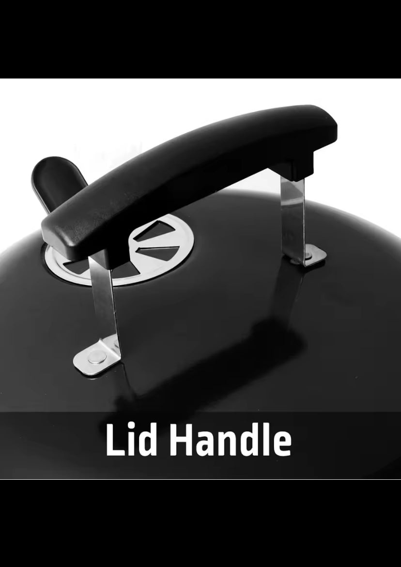 Portable Charcoal Grill 14.5 Inch Tabletop Grill Dome Design Adjustable Air Vents Ideal Camping Tailgating Picnics Easy Cleanup