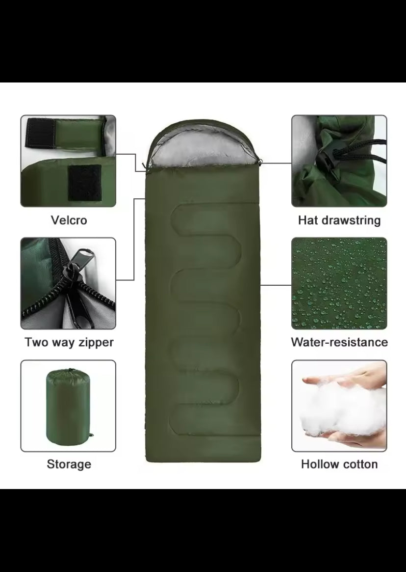 Camping Sleeping Bag Ultralight Waterproof 4 Season Warm Envelope Backpacking Sleeping Bags for Outdoor Traveling Hiking