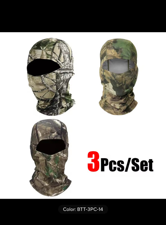 3Pcs/Set Unisex Sunscreen Breathable Balaclava Hat Men Cycling Full Face Mask Outdoor Sports Fishing Running Hiking Skiing Mask
