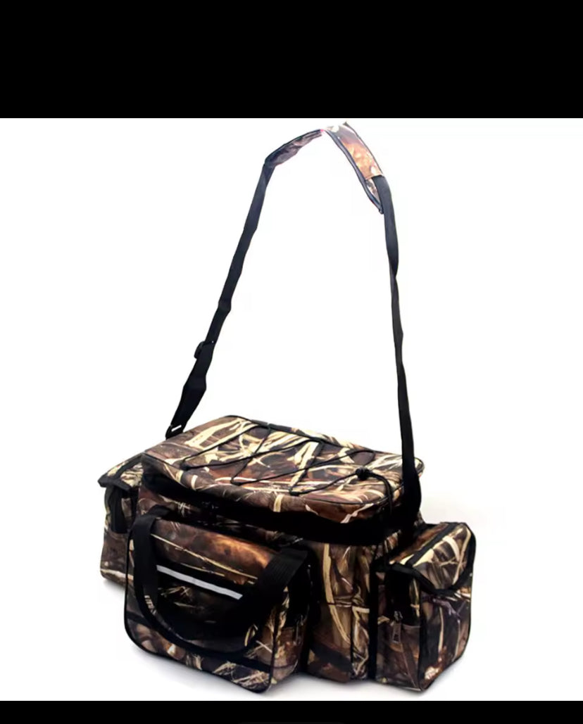 50*30*25cm Waterproof Fishing Bag Nylon Large Capacity Multi-Purpose Fishing Tackle Bag Two-Layer Outdoor Shoulder Bags