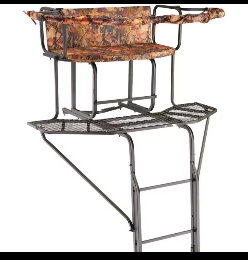 High quality 20' 2-Man Ladder Tree Stand with Hunting Blind Climbing Hunt Seat, Hunting Gear Equipment Accessories Fast shipping