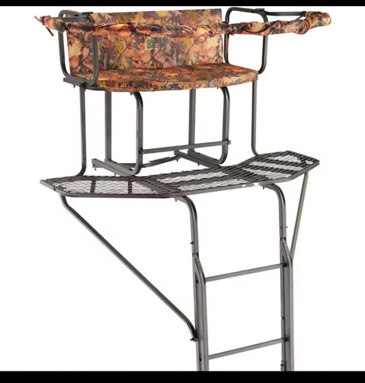 High quality 20' 2-Man Ladder Tree Stand with Hunting Blind Climbing Hunt Seat, Hunting Gear Equipment Accessories Fast shipping