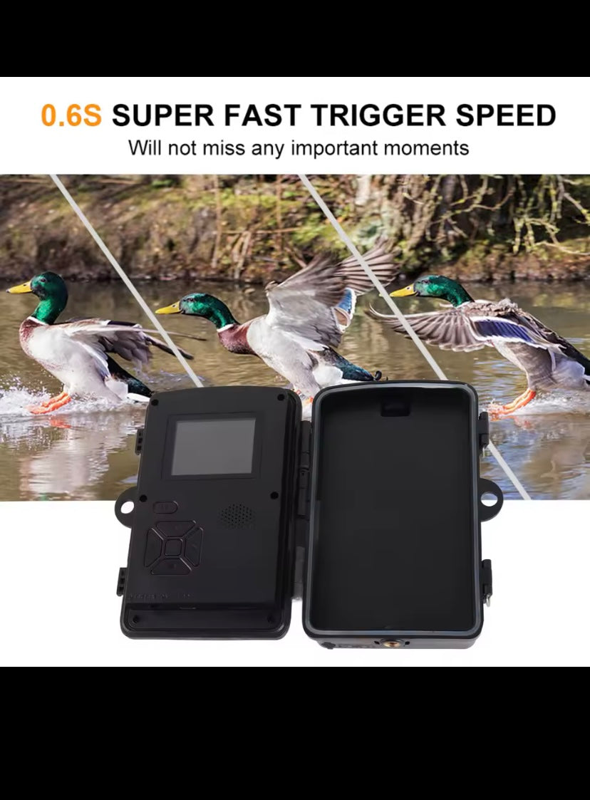 1080P Hunting Camera 2.0in LCD 16MP Infrared Night Vision Mobile Monitoring IP66 Waterproof Trail Camera